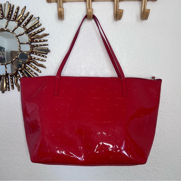 Kate Spade Large Chili Red Patent Sophie Tote Shoulder Bag - Picture 9 of 11